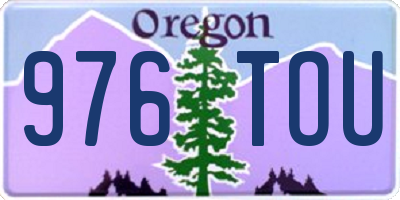 OR license plate 976TOU