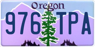 OR license plate 976TPA