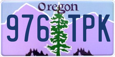 OR license plate 976TPK