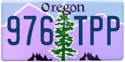 OR license plate 976TPP