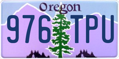 OR license plate 976TPU
