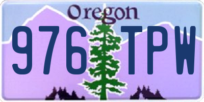 OR license plate 976TPW