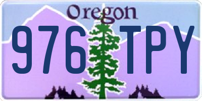 OR license plate 976TPY