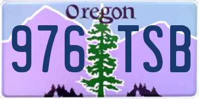 OR license plate 976TSB