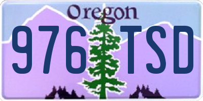 OR license plate 976TSD