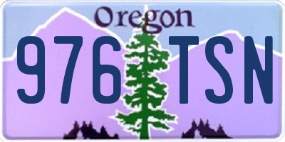 OR license plate 976TSN
