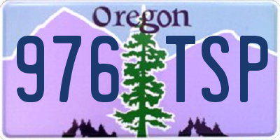 OR license plate 976TSP