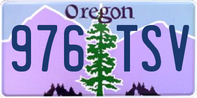 OR license plate 976TSV