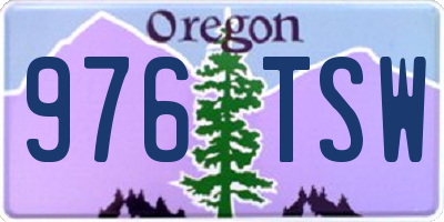OR license plate 976TSW