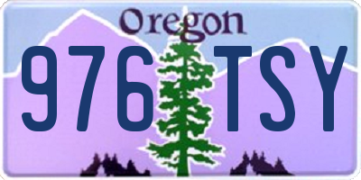 OR license plate 976TSY