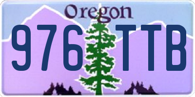 OR license plate 976TTB