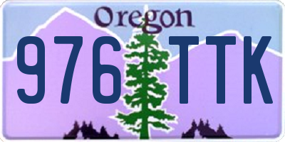 OR license plate 976TTK