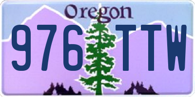 OR license plate 976TTW