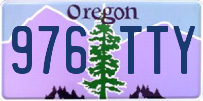 OR license plate 976TTY