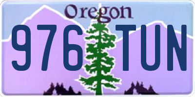 OR license plate 976TUN