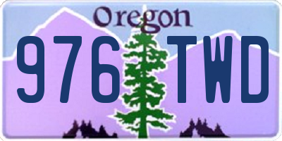 OR license plate 976TWD