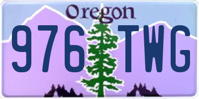OR license plate 976TWG