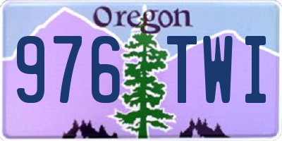OR license plate 976TWI