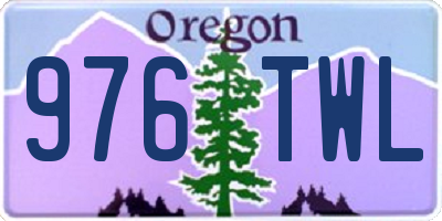 OR license plate 976TWL