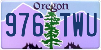 OR license plate 976TWU