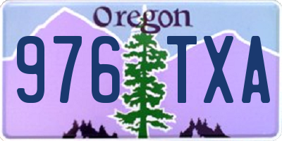 OR license plate 976TXA