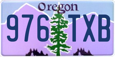 OR license plate 976TXB