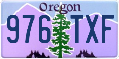 OR license plate 976TXF