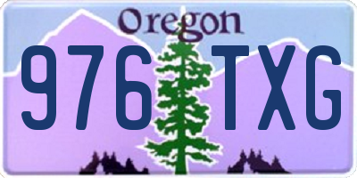 OR license plate 976TXG