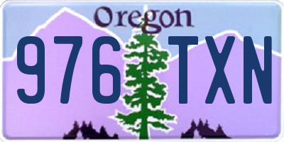 OR license plate 976TXN