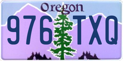 OR license plate 976TXQ