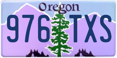 OR license plate 976TXS