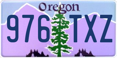 OR license plate 976TXZ