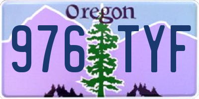OR license plate 976TYF