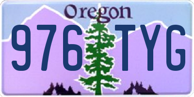 OR license plate 976TYG