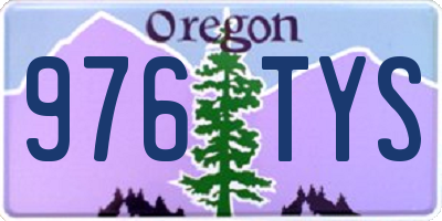 OR license plate 976TYS