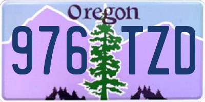 OR license plate 976TZD