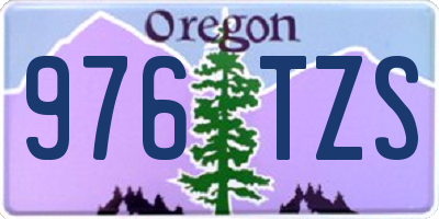 OR license plate 976TZS