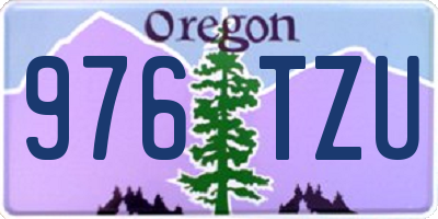 OR license plate 976TZU