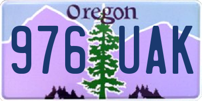 OR license plate 976UAK