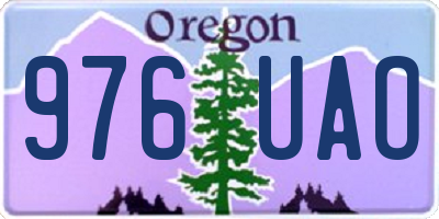 OR license plate 976UAO
