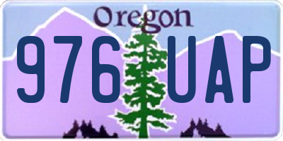 OR license plate 976UAP