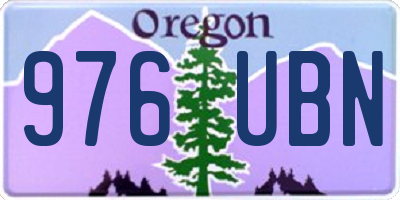 OR license plate 976UBN