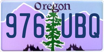 OR license plate 976UBQ