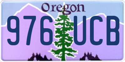 OR license plate 976UCB