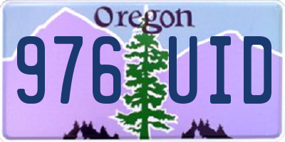 OR license plate 976UID