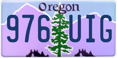 OR license plate 976UIG