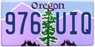 OR license plate 976UIQ