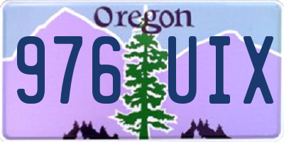 OR license plate 976UIX