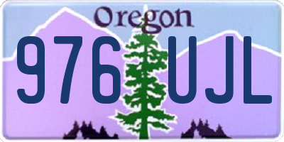 OR license plate 976UJL