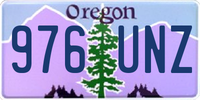 OR license plate 976UNZ
